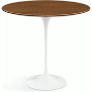 Saarinen Side Table - 22” Oval side/end table Knoll White Light Walnut 