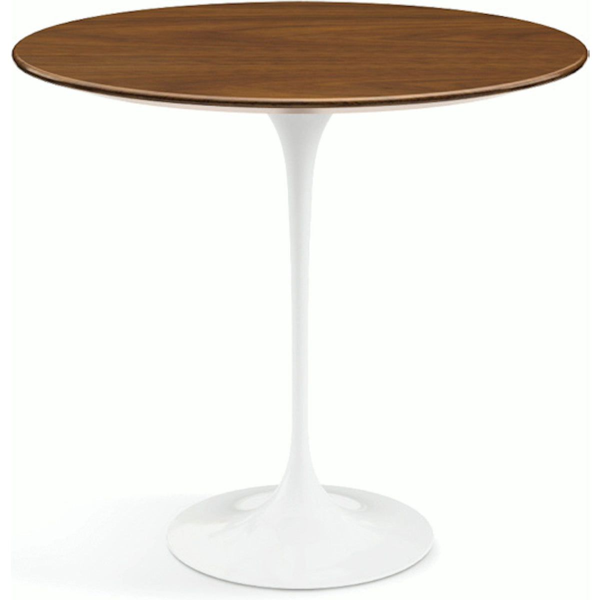 Saarinen Side Table - 22” Oval side/end table Knoll White Light Walnut 