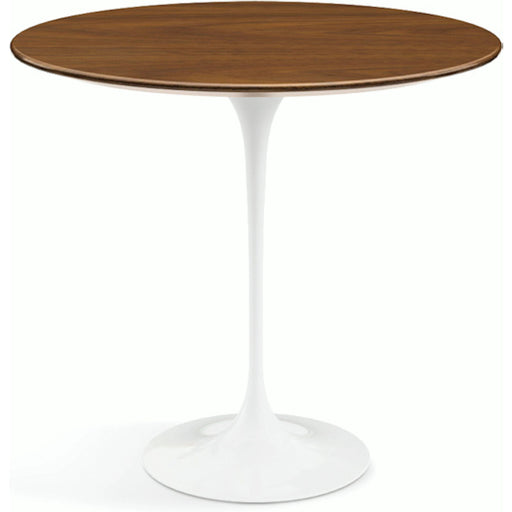 Saarinen Side Table - 22” Oval side/end table Knoll White Light Walnut 