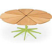 Richard Schultz Petal Coffee Table Coffee Tables Knoll Teak Petal Lime Green 
