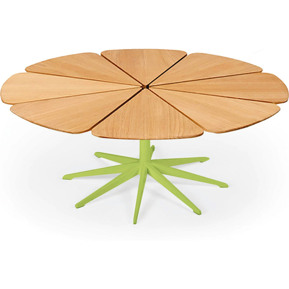 Richard Schultz Petal Coffee Table Coffee Tables Knoll Teak Petal Lime Green 