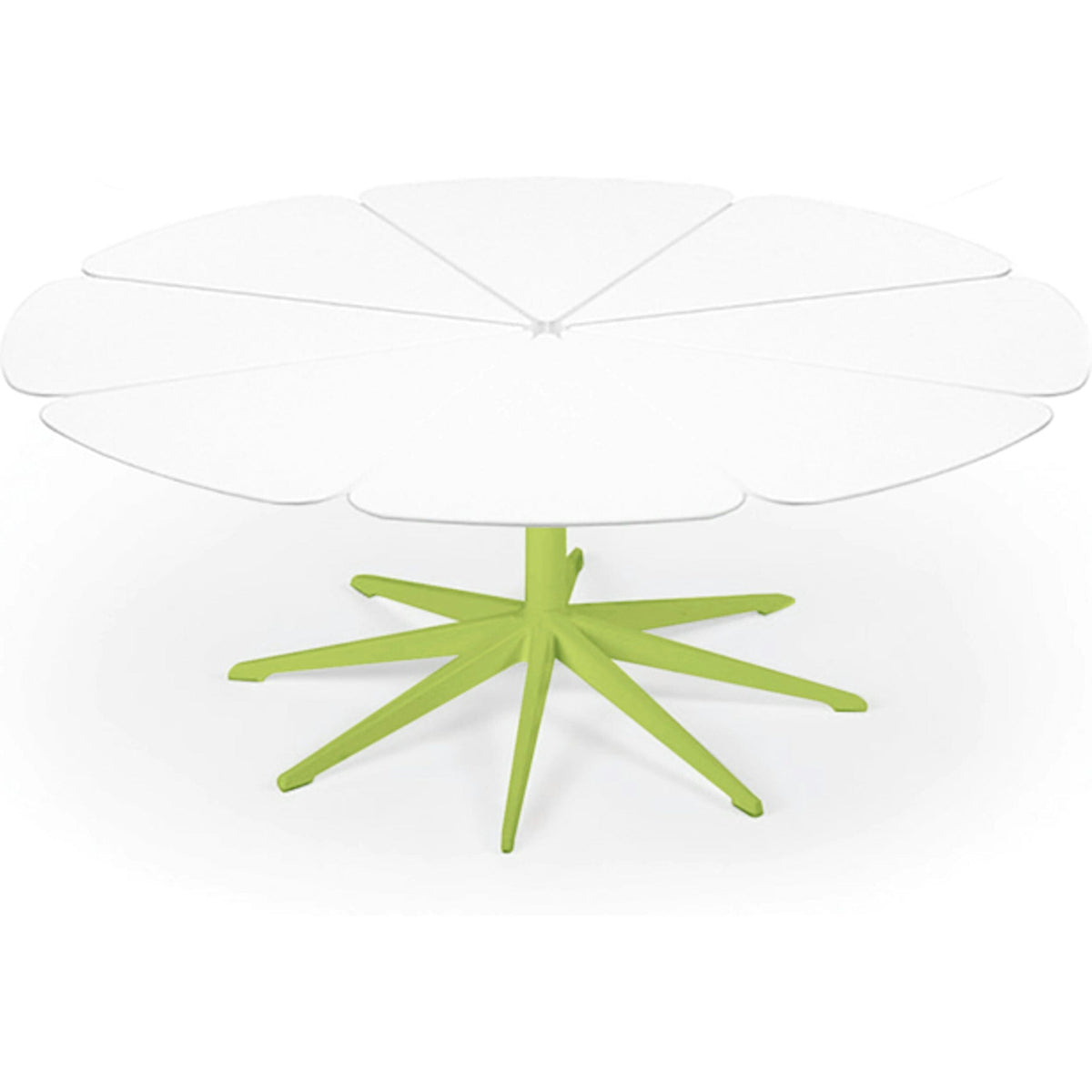 Richard Schultz Petal Coffee Table Coffee Tables Knoll White Petals Lime Green 