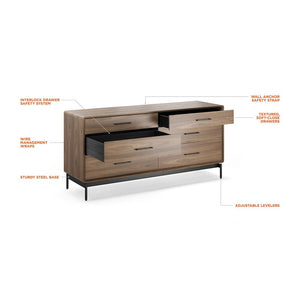 LINQ 9185 6-Drawer Dresser storage BDI 