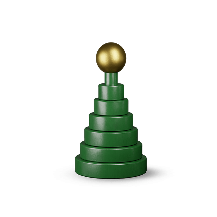 Kay Bojesen Christmas Tree, Green (5.3 in)