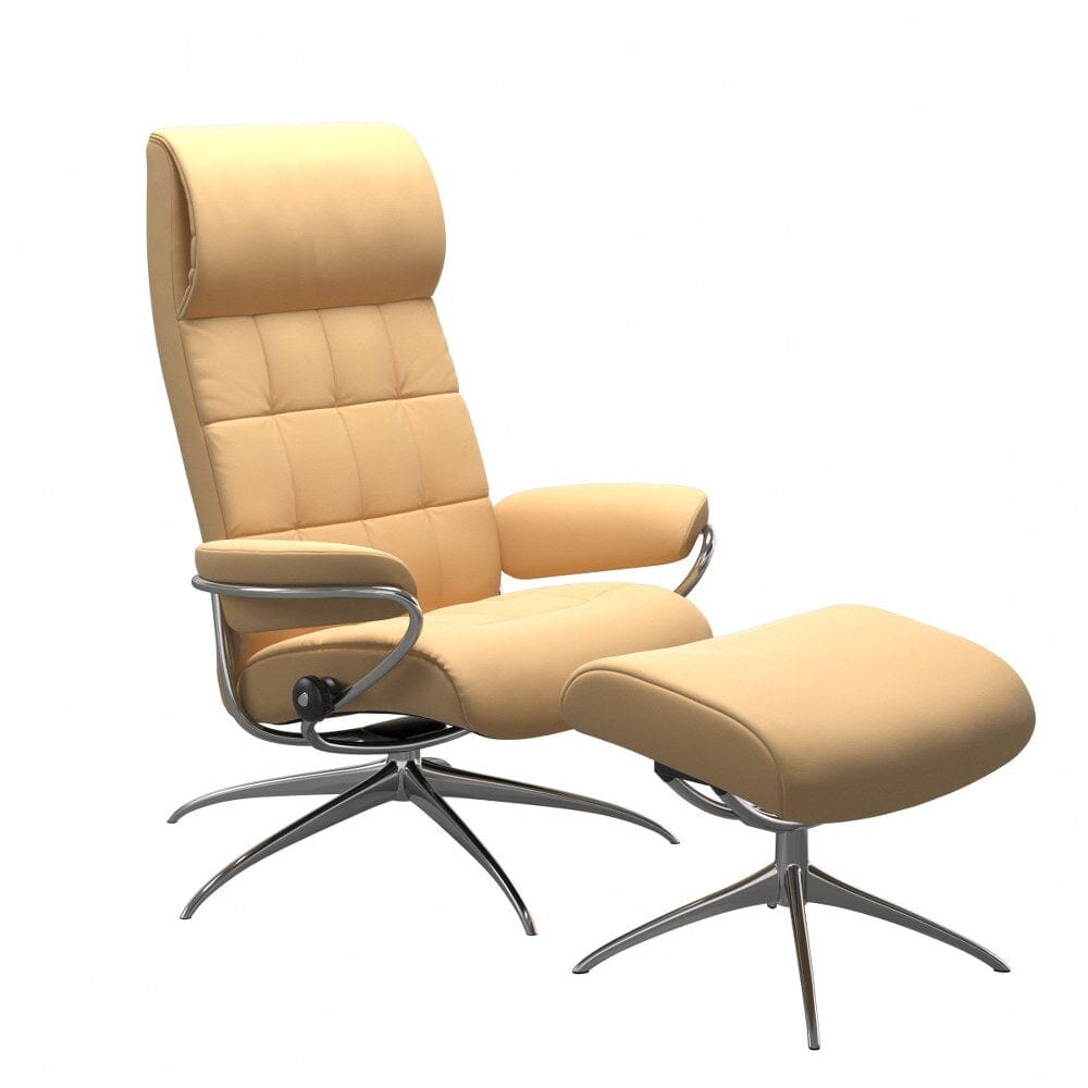 London High Back Recliner and Ottoman Office Chair Stressless 