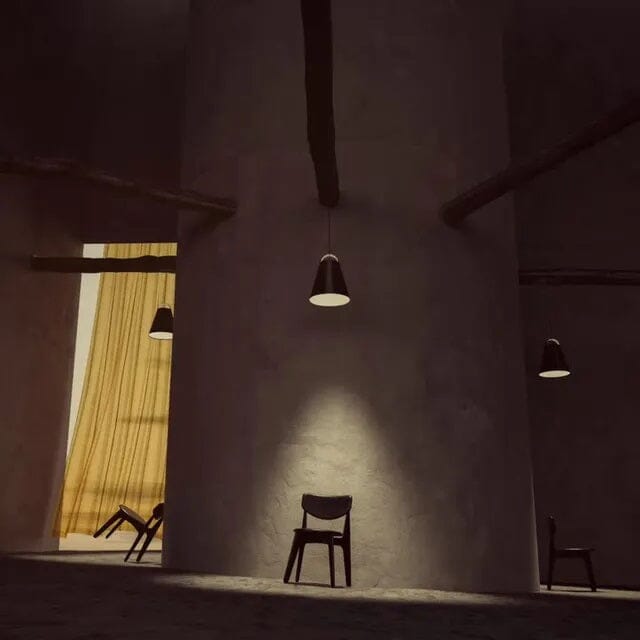 Above LED Pendant hanging lamps Louis Poulsen 
