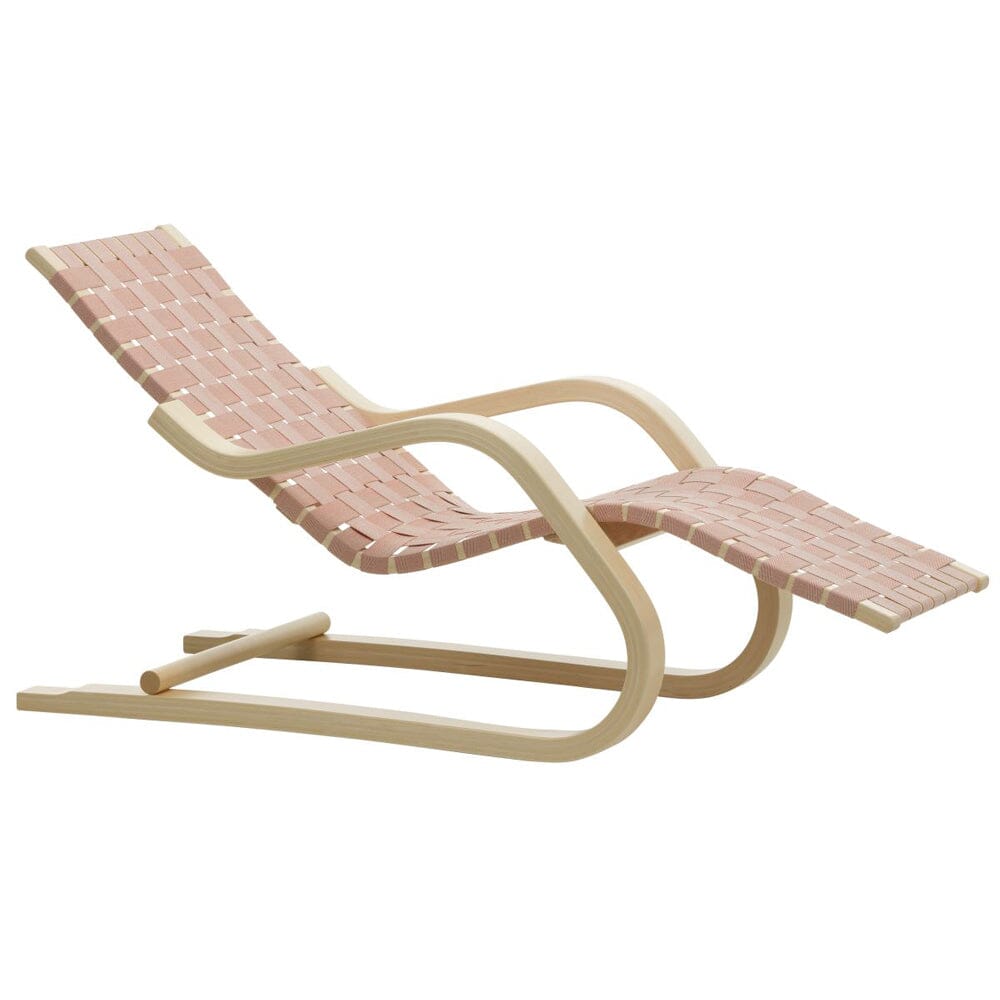 Lounge Chair 43 Lounge Chair Artek Natural / Red Webbing 