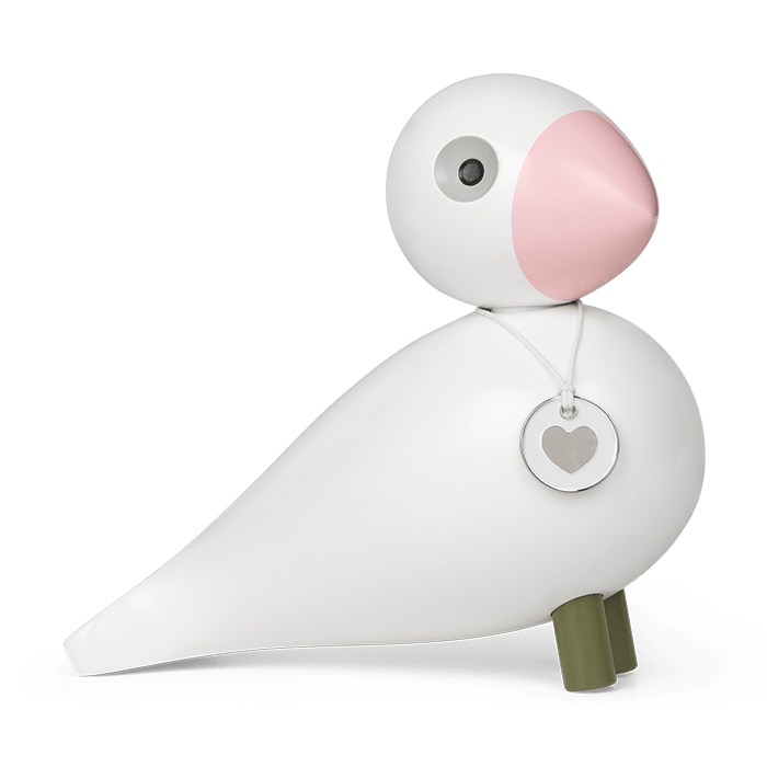 Kay Bojesen Songbird, Painted Beech, Medium (White/Rose)