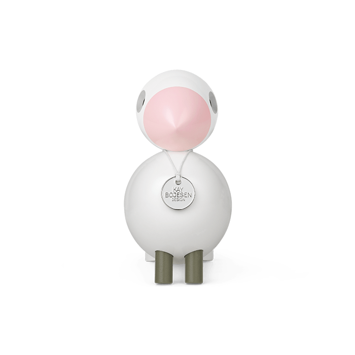 Kay Bojesen Songbird, Painted Beech, Medium (White/Rose), view 3