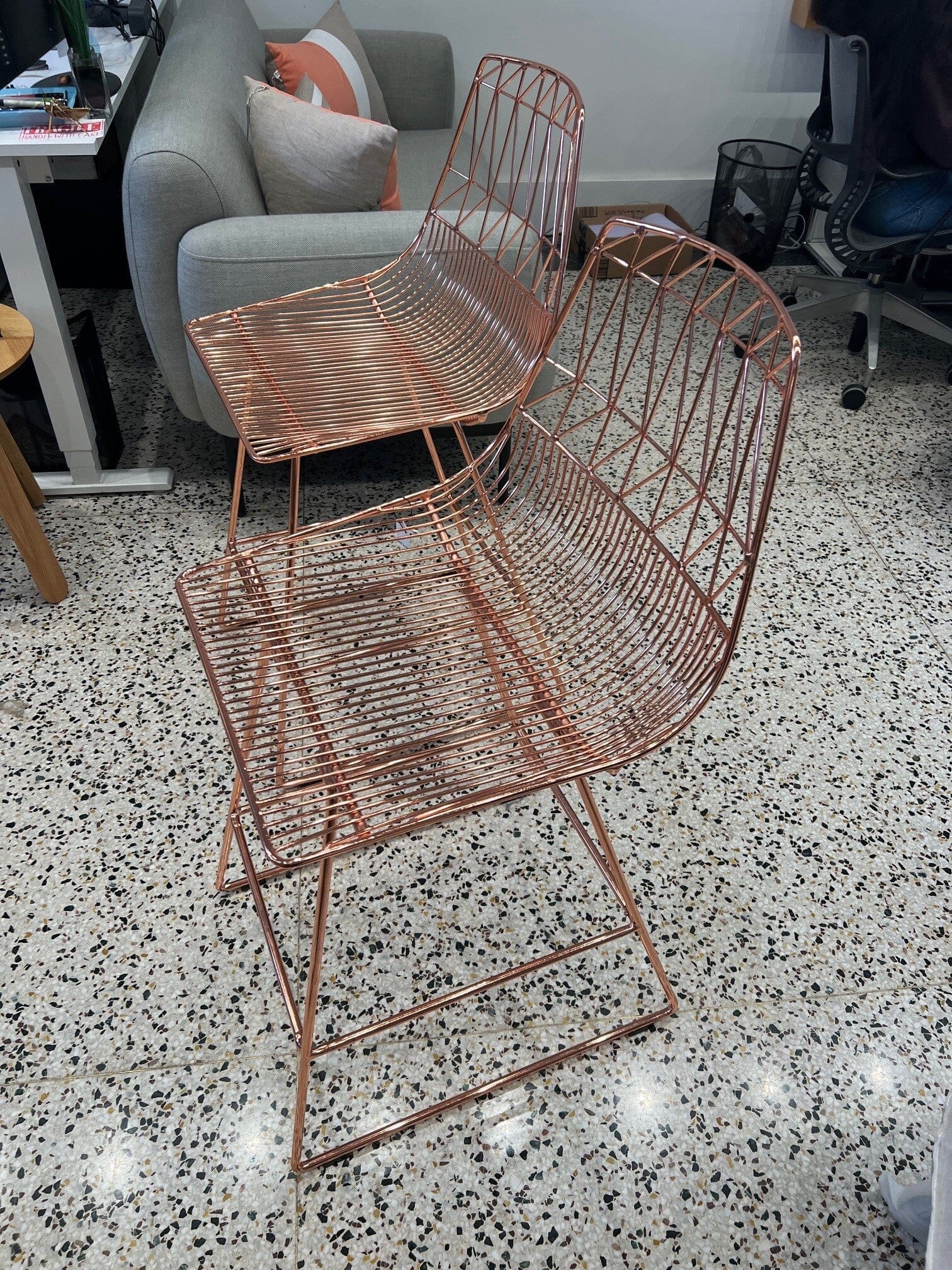 LUCY COUNTER STOOL Set of 2 ***Floor Sample*** Copper bar seating Bend Goods 