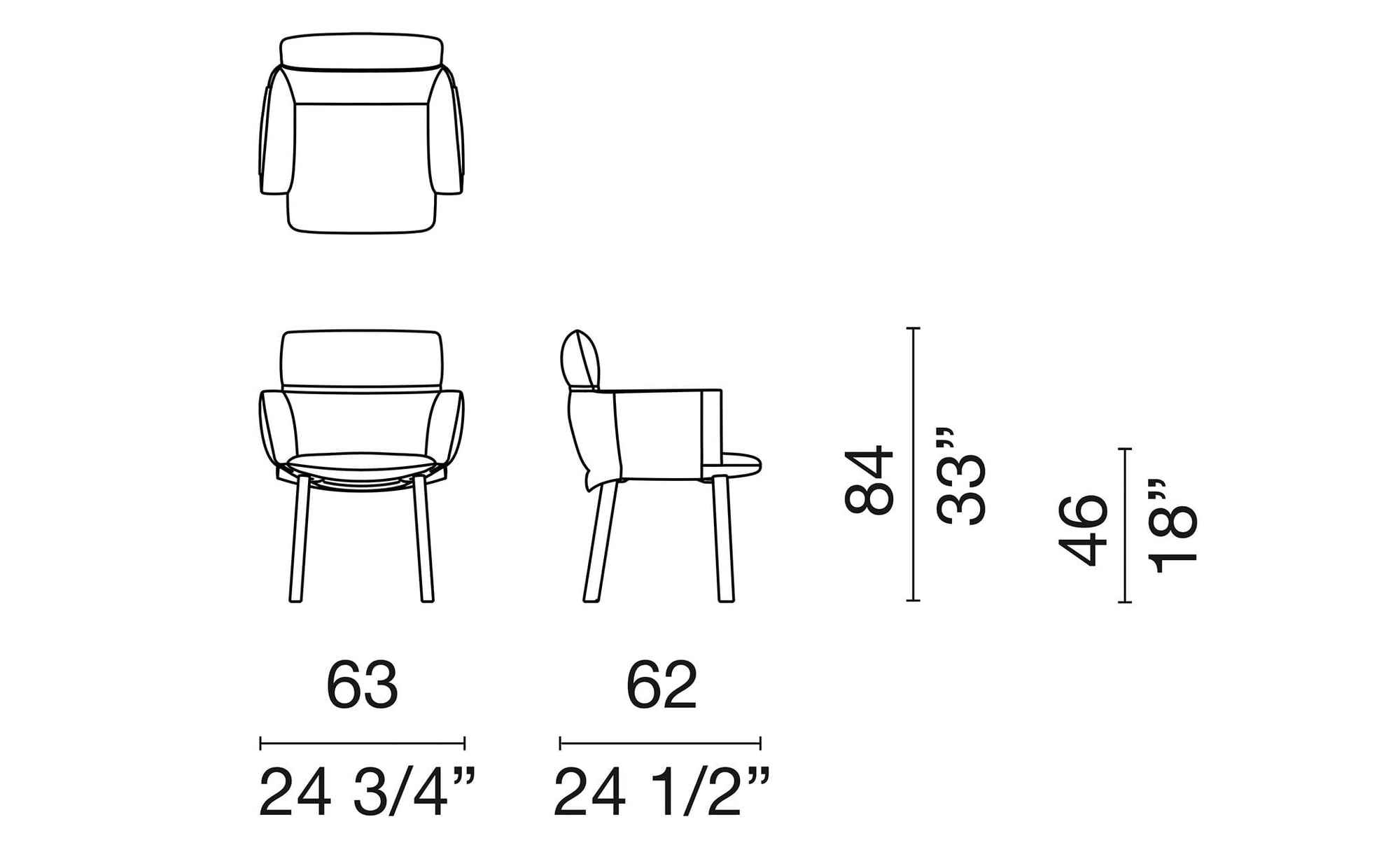 Lud'ina Dining Armchair Armchair Cappellini 