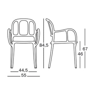 Magis Mila Stacking Chair 2-Pack Chairs Magis 