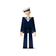 Kay Bojesen Marine, Dark Blue/White