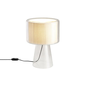 Mercer Table Lamp Table Lamps Marset Large Pleated White Cotton 