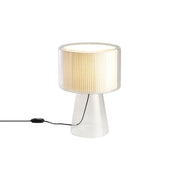 Mercer Table Lamp Table Lamps Marset Small Pleated White Cotton 