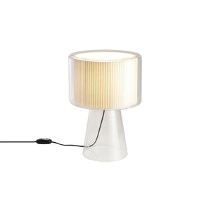 Mercer Table Lamp Table Lamps Marset Small Pleated White Cotton 