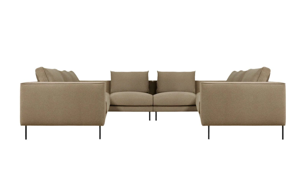 Renfrew U Shaped Sectional Sofa Gus Modern Merino Mocha 