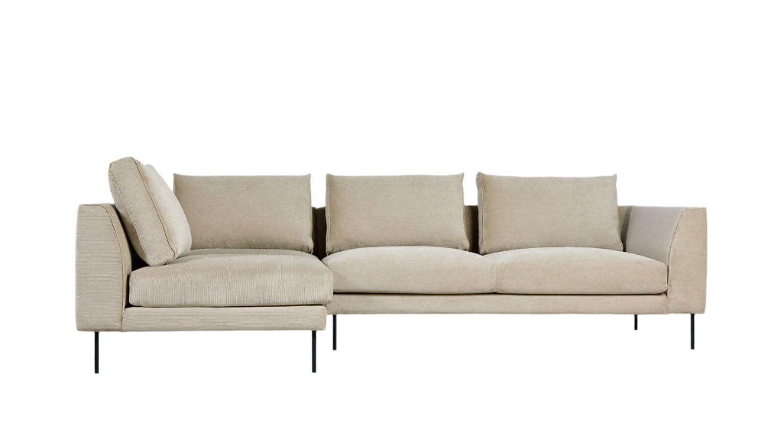 Renfrew Sectional Sofa Gus Modern Mersey Caribou Left Facing 