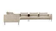 Renfrew XL Sectional Sofa Gus Modern Mersey Caribou Left Facing 
