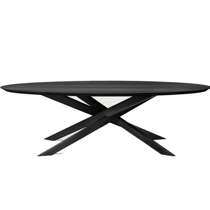 Mikado Oval Dining Table Dining Tables Ethnicraft Oak Black 