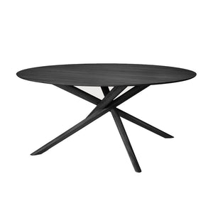 Mikado Round Dining Table Dining Tables Ethnicraft Oak Black 