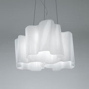 Logico Mini Triple Nested Suspension Lamp suspension lamps Artemide Extended Milky White 