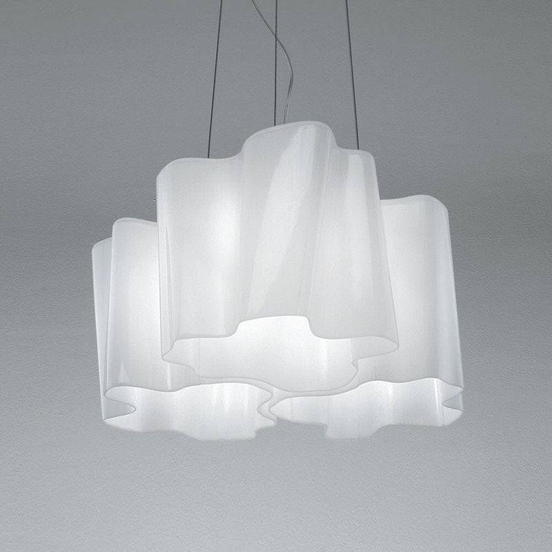 Logico Mini Triple Nested Suspension Lamp suspension lamps Artemide Extended Milky White 