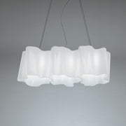 Logico Triple Linear Suspension Lamp hanging lamps Artemide Extended Milky White 