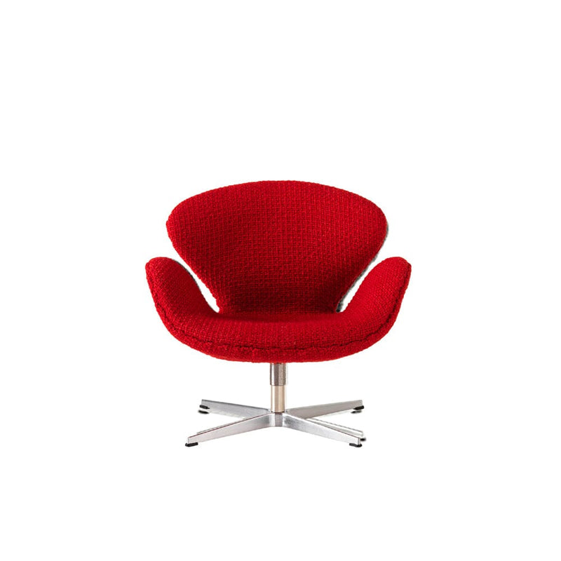 Miniature Swan Chair Miniatures Fritz Hansen Red 