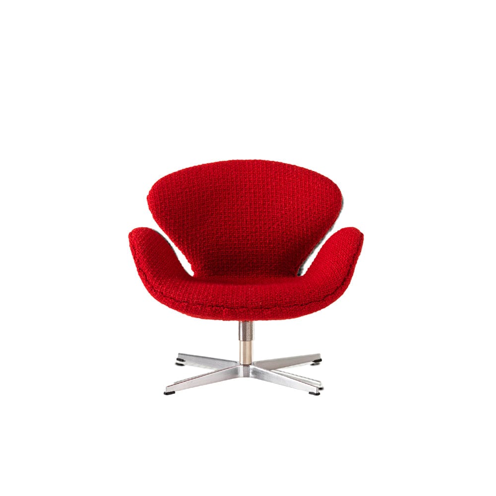 Miniature Swan Chair Miniatures Fritz Hansen Red 