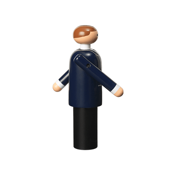 Kay Bojesen Groom, Blue/Black/White (Mini), view 3