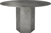 Epic Dining Table - Round Dining Tables Gubi Misty Gray Steel Large 51.1'' 