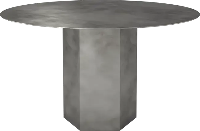 Epic Dining Table - Round Dining Tables Gubi Misty Gray Steel Large 51.1'' 