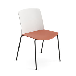 Mixu Seat and Back Plastic Chair With 4 Leg Base