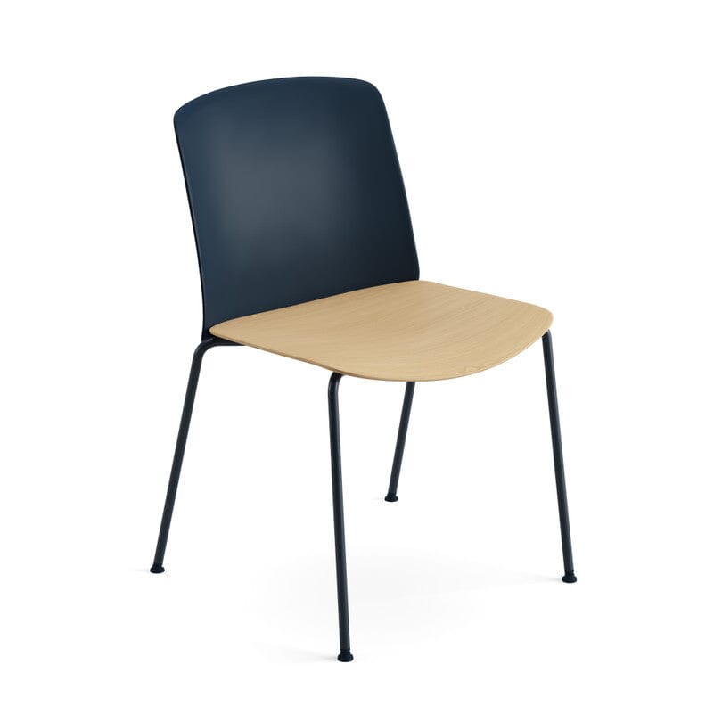 Mixu Seat Wood And Back Plastic Chair With 4 Leg Base Chairs Arper 