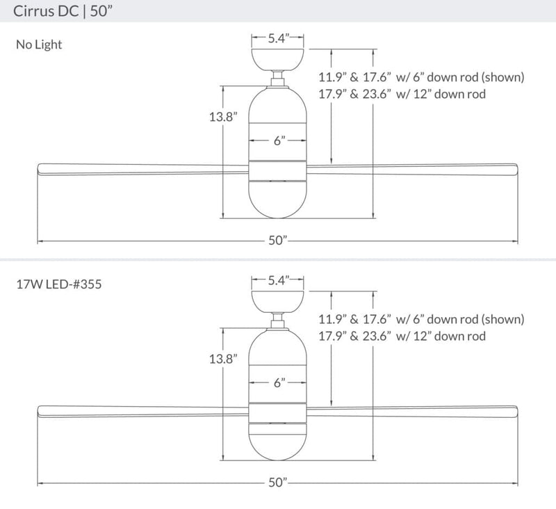 Cirrus DC Ceiling Fan Ceiling Fans Modern Fan Co 