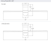 Cirrus Flush DC Ceiling Fan Ceiling Fans Modern Fan Co 