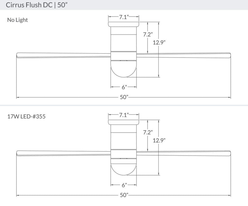 Cirrus Flush DC Ceiling Fan Ceiling Fans Modern Fan Co 