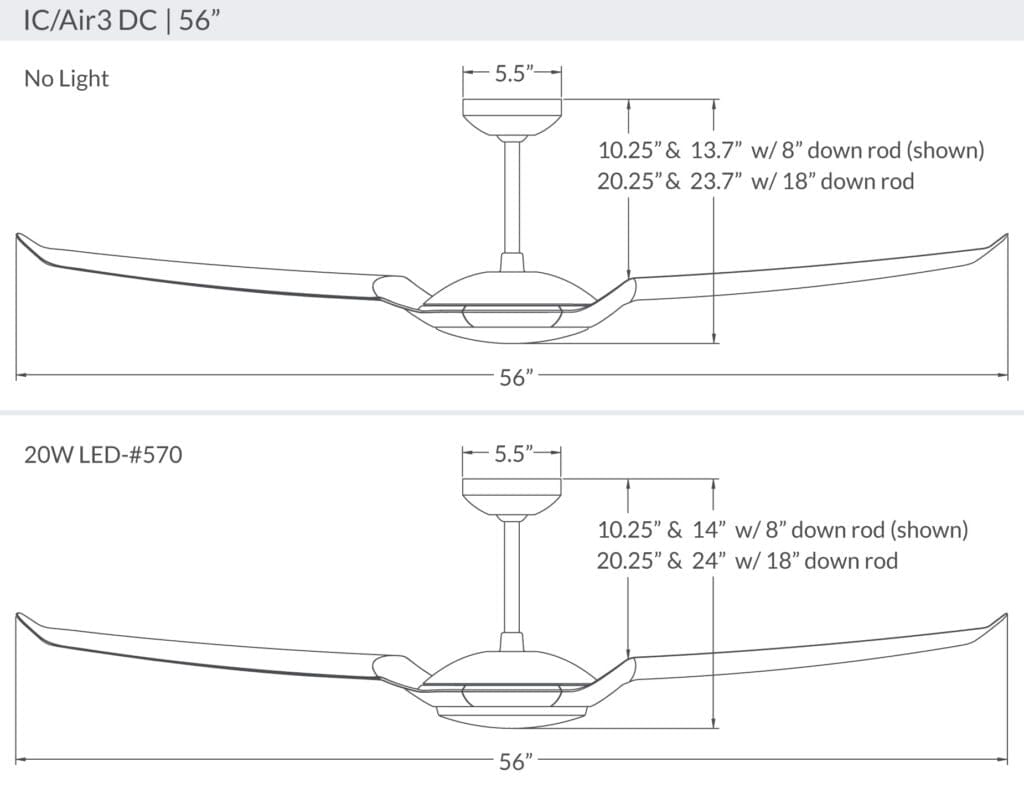 IC/Air3 DC Ceiling Fan Ceiling Fans Modern Fan Co 
