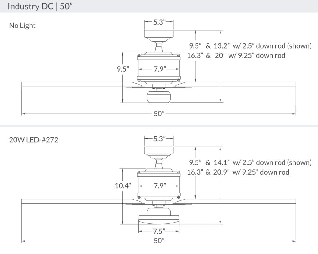 Industry DC Ceiling Fan Ceiling Fans Modern Fan Co 