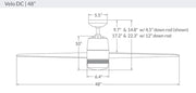 Velo DC Ceiling Fan Ceiling Fans Modern Fan Co 