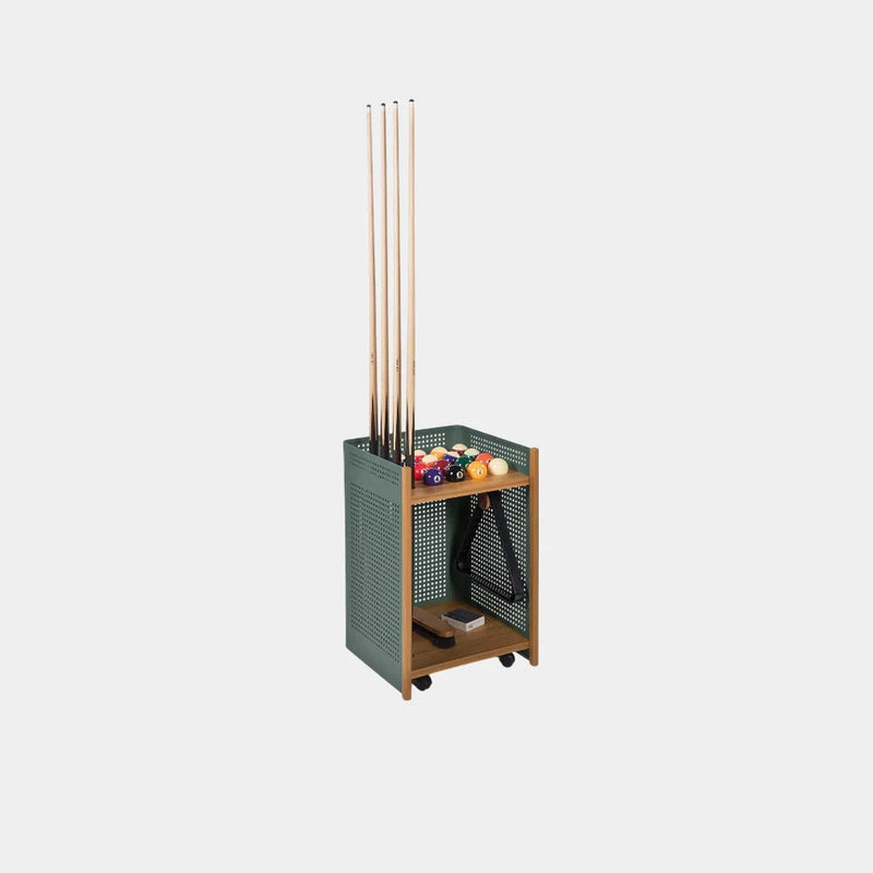Mou Indoor Floor Cue Rack storage RS Barcelona Nordic Green Iroko 