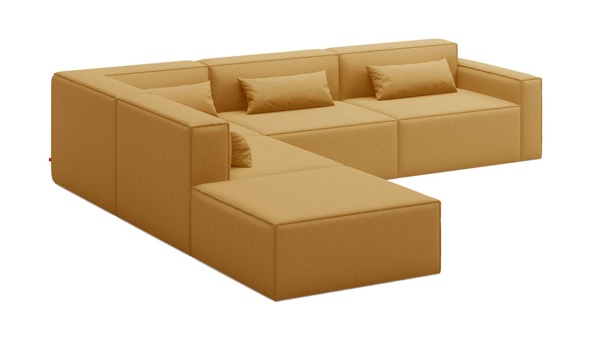 Mix Modular 5 Piece Sectional Sofa Sofa Gus Modern Mowat Ferro Left Facing 