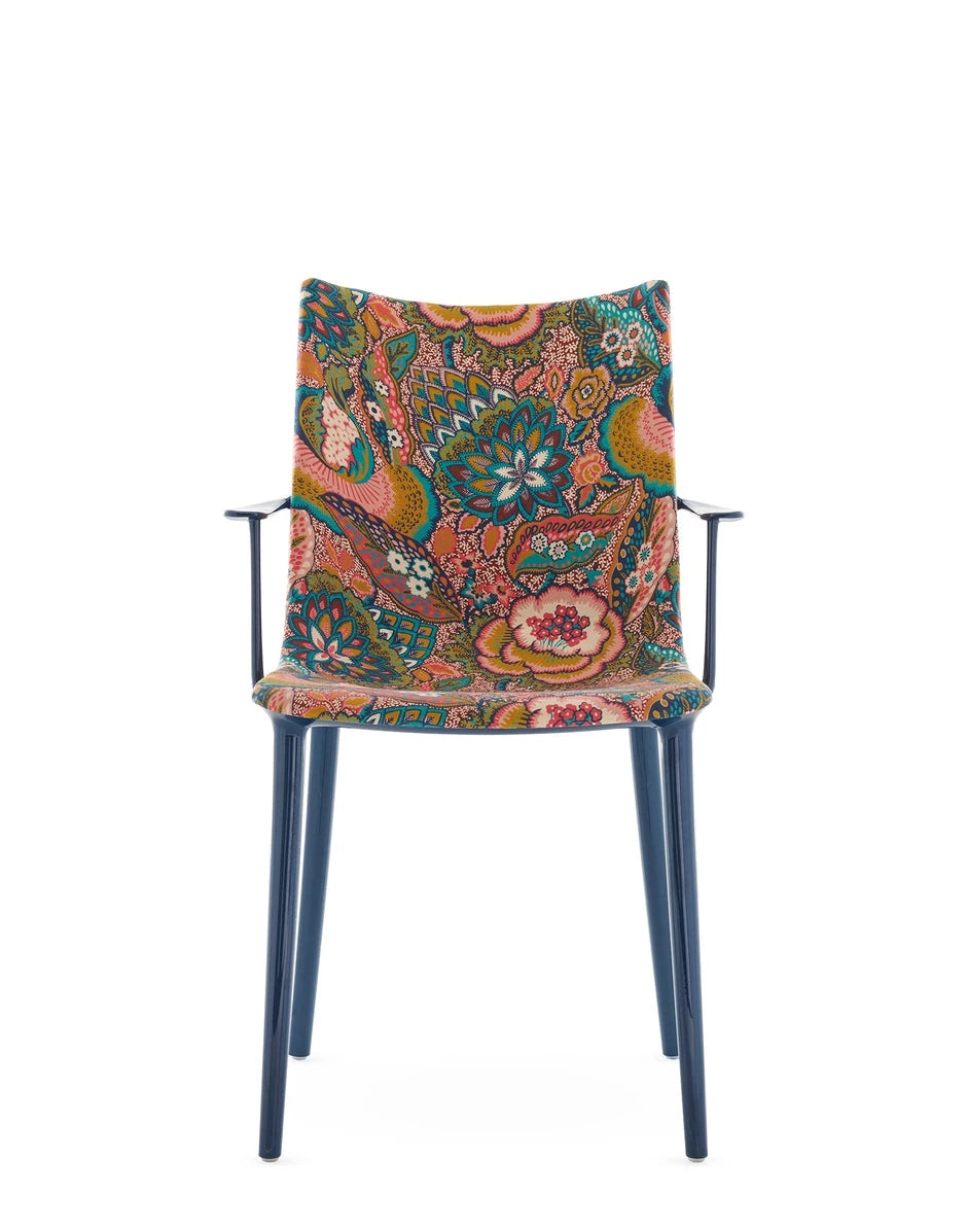 H.H.H. Chair Upholstered Armchair Kartell Patricia fabric - multi / blue 