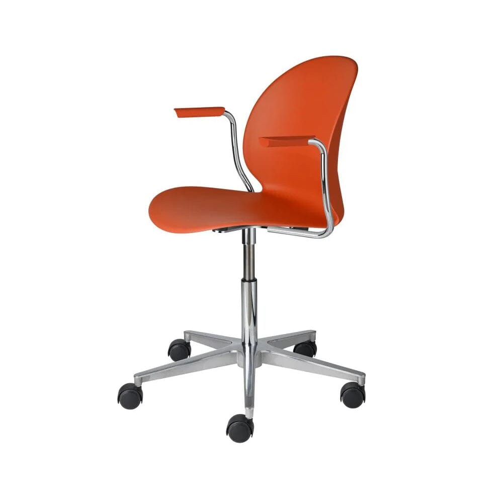 N02 Recycle 5 Star Swivel Base Chair With Armrests Chairs Fritz Hansen 