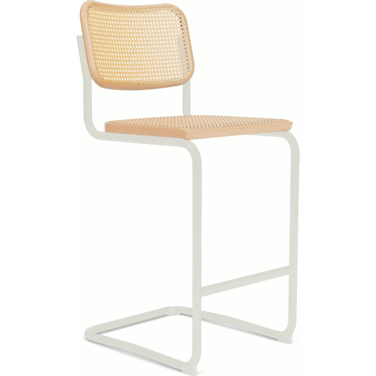 Cesca Stool–Cane Seat &amp; Back Stools Knoll Bar Height Natural Beech White