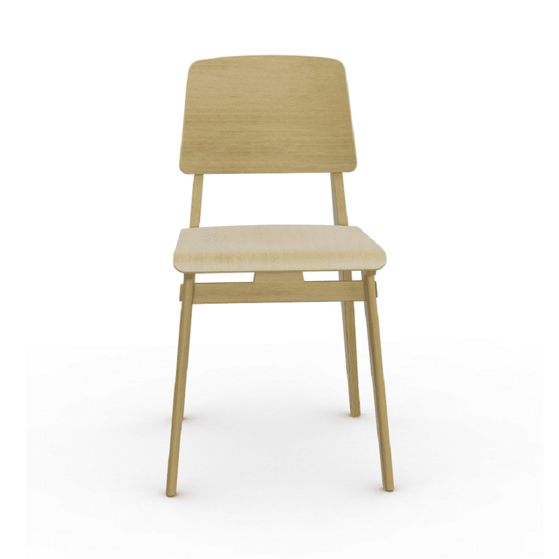 Chaise Tout Bois Side/Dining Vitra Natural Oak Hard Glides 