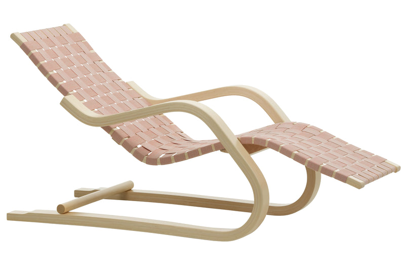 Lounge Chair 43 Lounge Chair Artek Natural / Red Webbing 