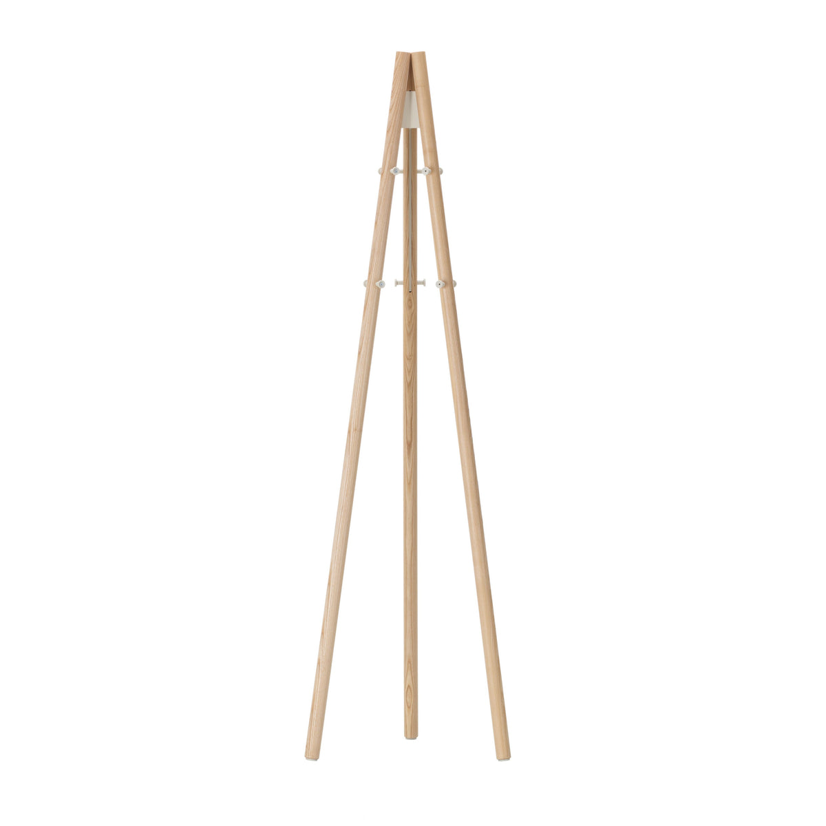Kiila Coat Stand Miscellaneous Artek Legs Natural Lacquered-Structure and Hooks Stone White 