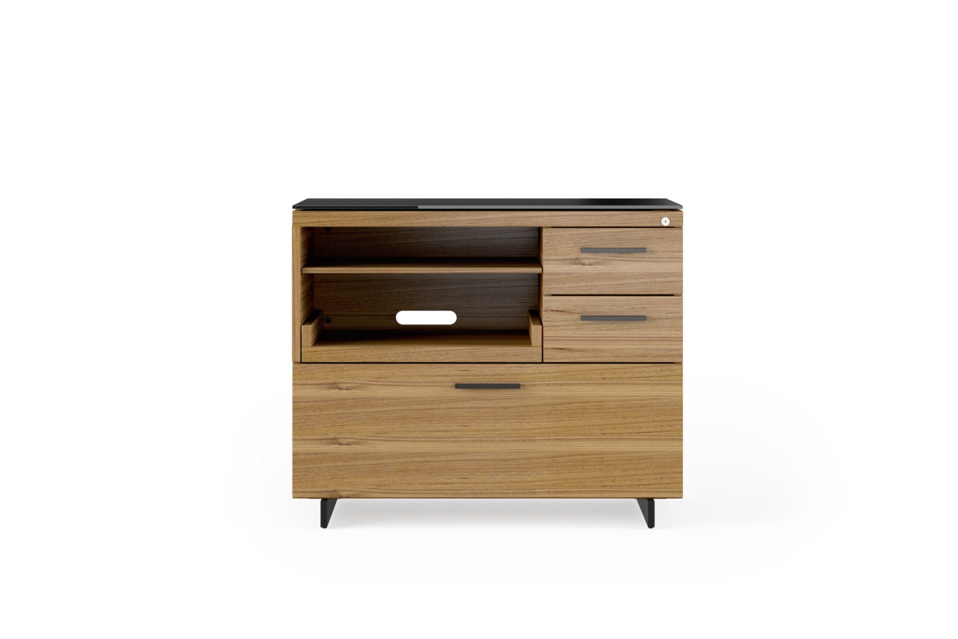 Sequel 20 Multifunction Cabinet 6117 storage BDI Natural Walnut Black 